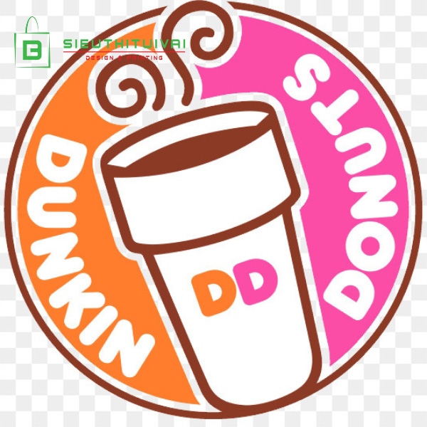 thiết kế thương hiệu logo cafe Dunkin Donuts