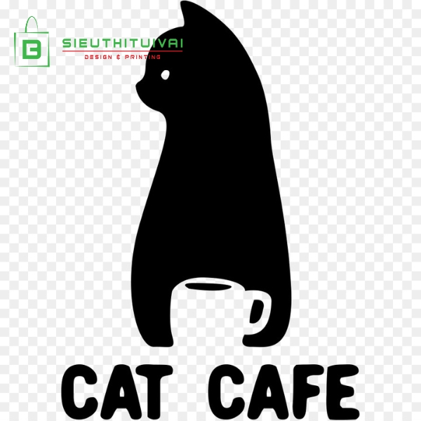 Mẫu cafe mèo logo ấn tượng