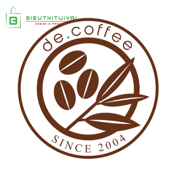 thiết kế logo coffee kết hợp hạt cà phê