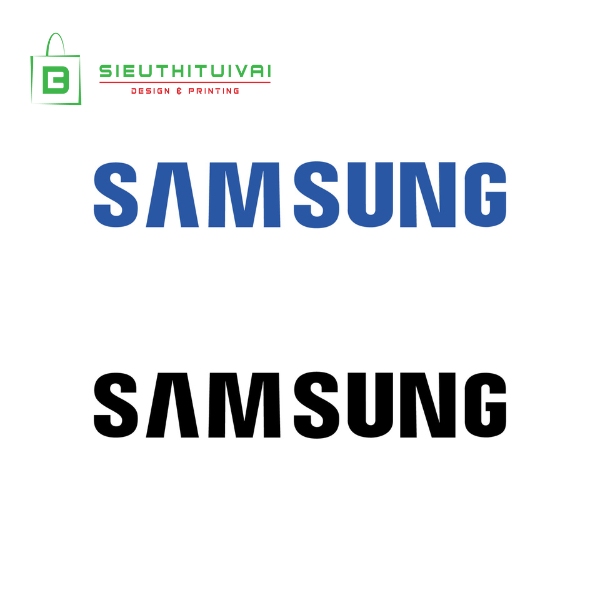 Logo Samsung đơn giản đen và xanh file PNG