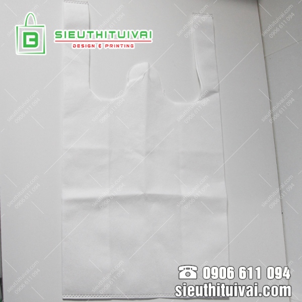 Kích thước túi vải không dệt T-shirt màu trắng
